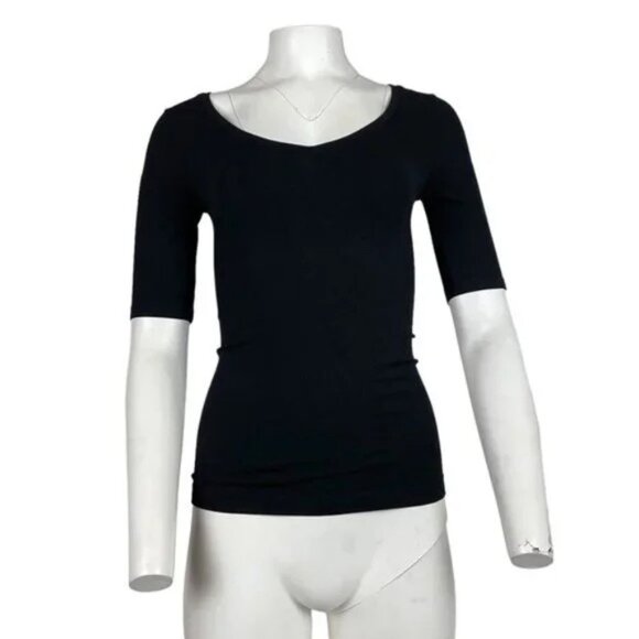 Yummie V Neck Control Top Black Size S/M - Picture 1 of 3